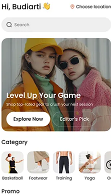 Ecommerce mobile app design preview